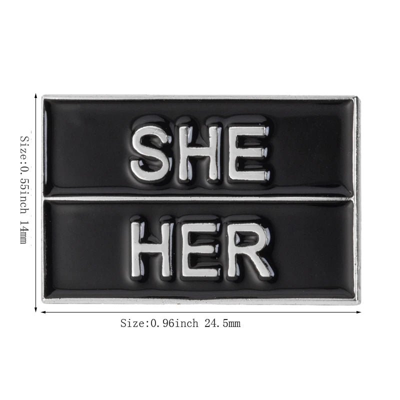 Pronoun Pin enamel badges - It/Its, She/Her, He/Him, He/They, She/They