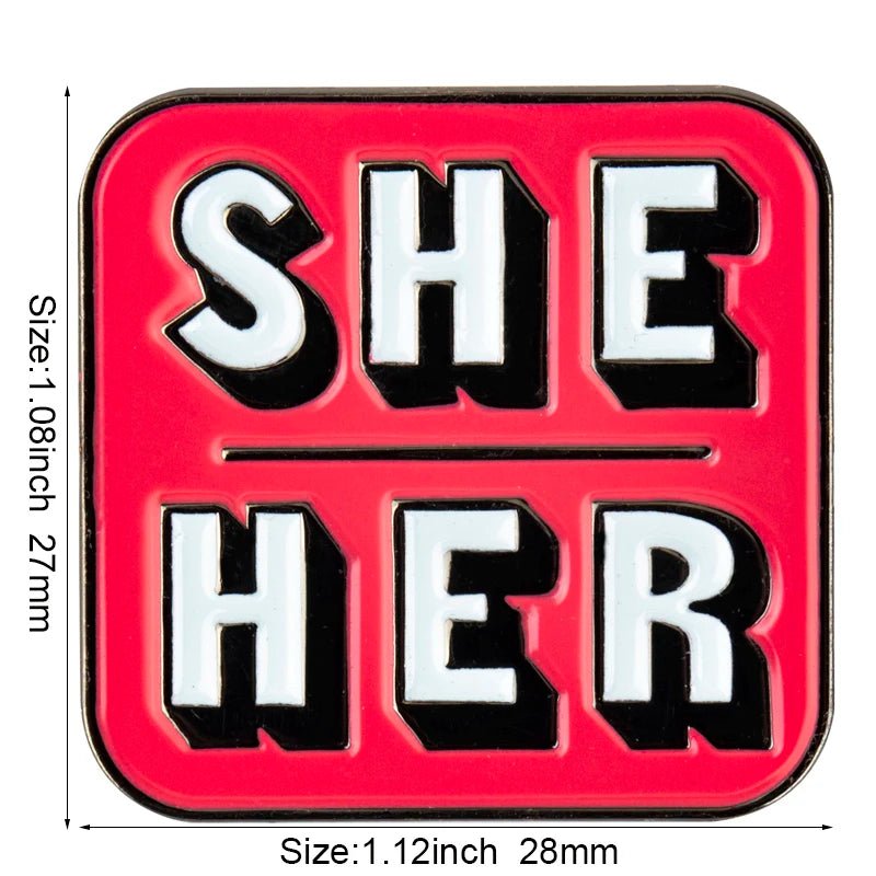 Pronoun Pin enamel badges - It/Its, She/Her, He/Him, He/They, She/They