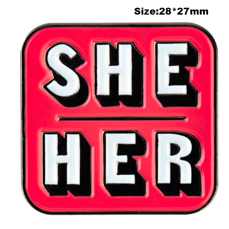 Pronoun Pin enamel badges - It/Its, She/Her, He/Him, He/They, She/They