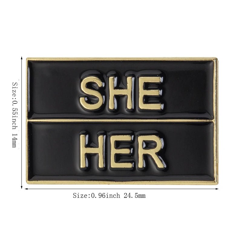 Pronoun Pin enamel badges - It/Its, She/Her, He/Him, He/They, She/They