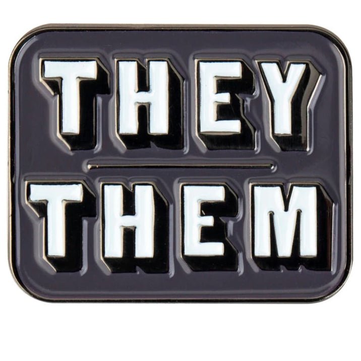 They Them pronoun badge