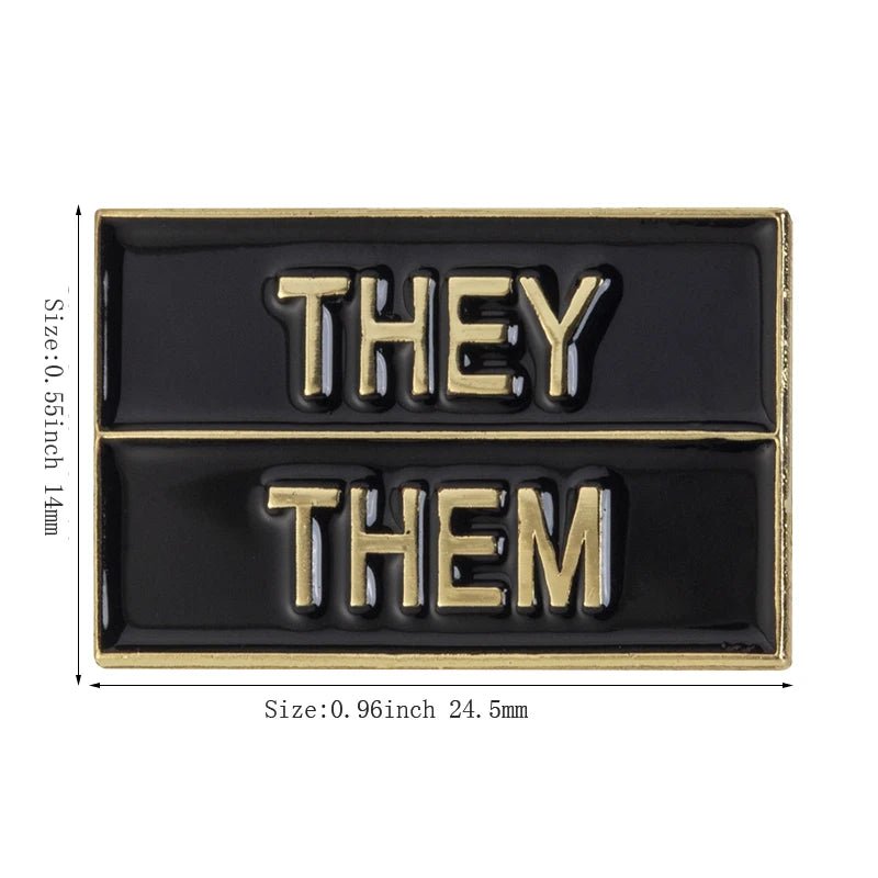 Pronoun Pin enamel badges - It/Its, She/Her, He/Him, He/They, She/They
