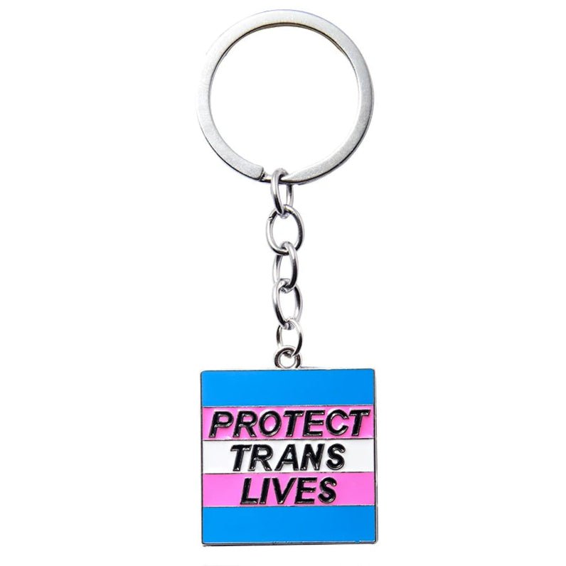 Protect Trans Lives - enamel keychain