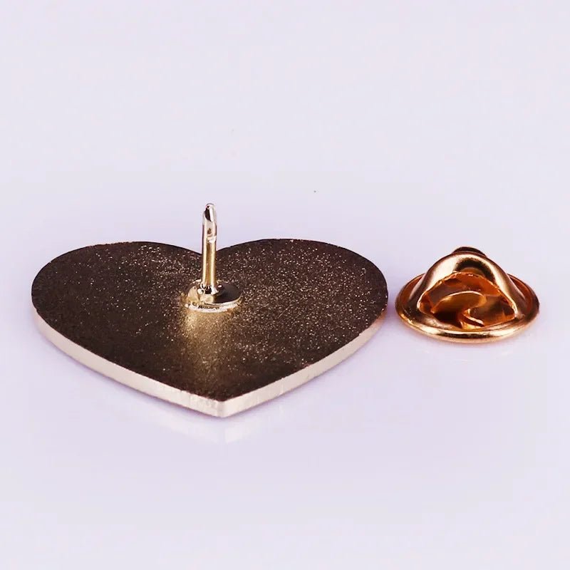QUEER AF Heart Enamel Badge