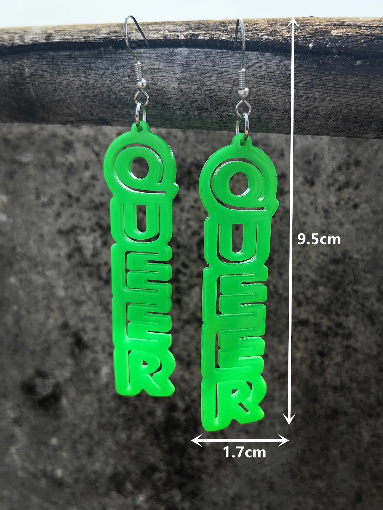 QUEER neon earrings