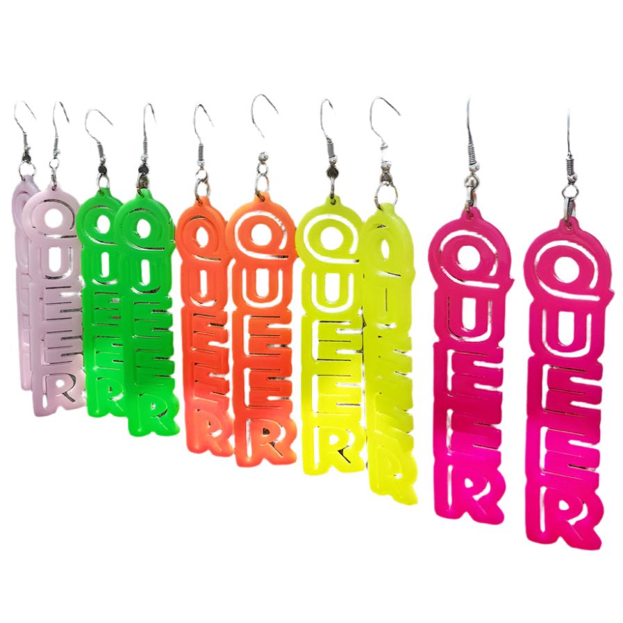 QUEER neon earrings