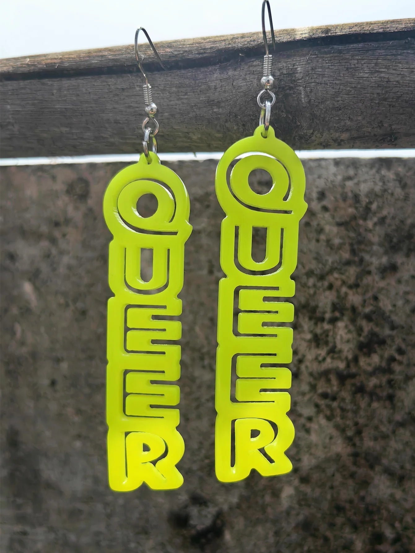 QUEER neon earrings