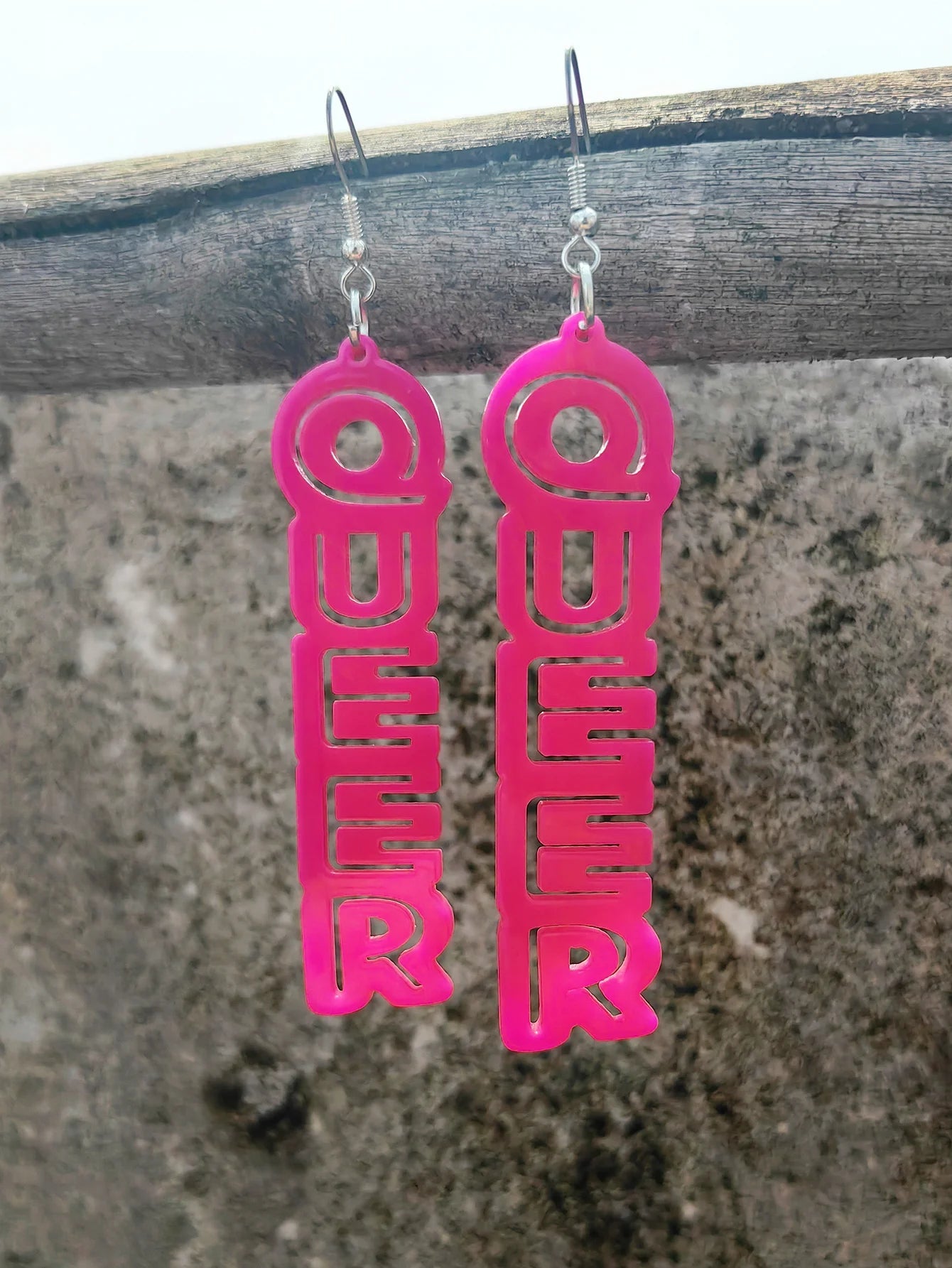 QUEER neon earrings