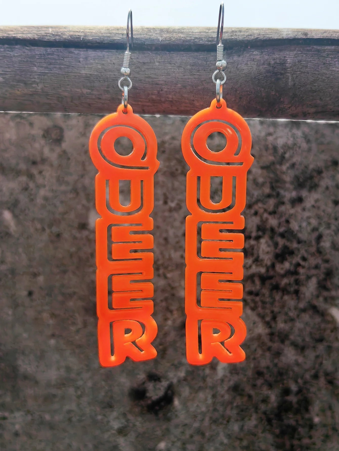 QUEER neon earrings