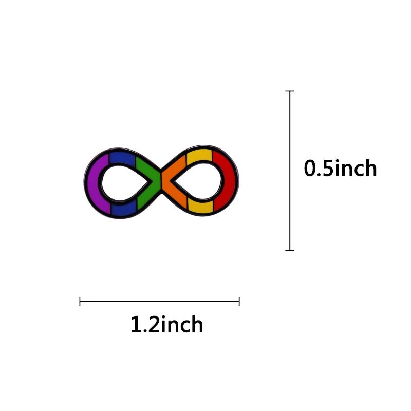 Rainbow Infinity Symbol - neurodiversity pride enamel pin