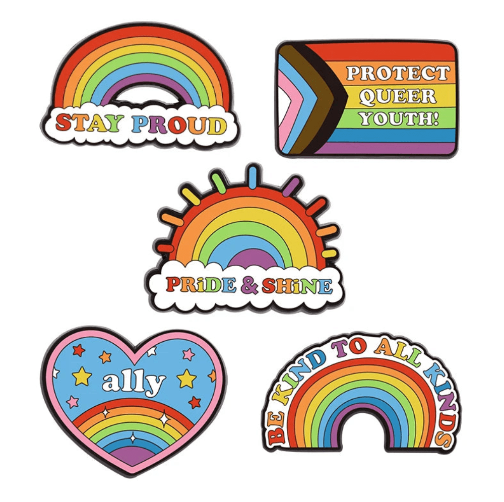 Rainbow LGBTIQA+ Pride - set of five enamel pins