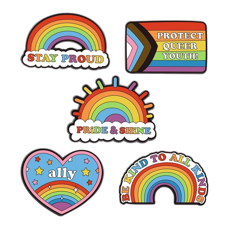 Rainbow LGBTIQA+ Pride - set of five enamel pins