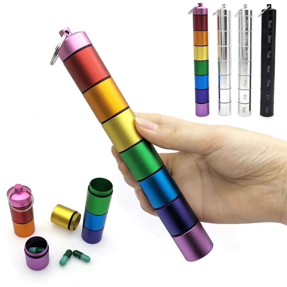 Colourful waterproof pill box