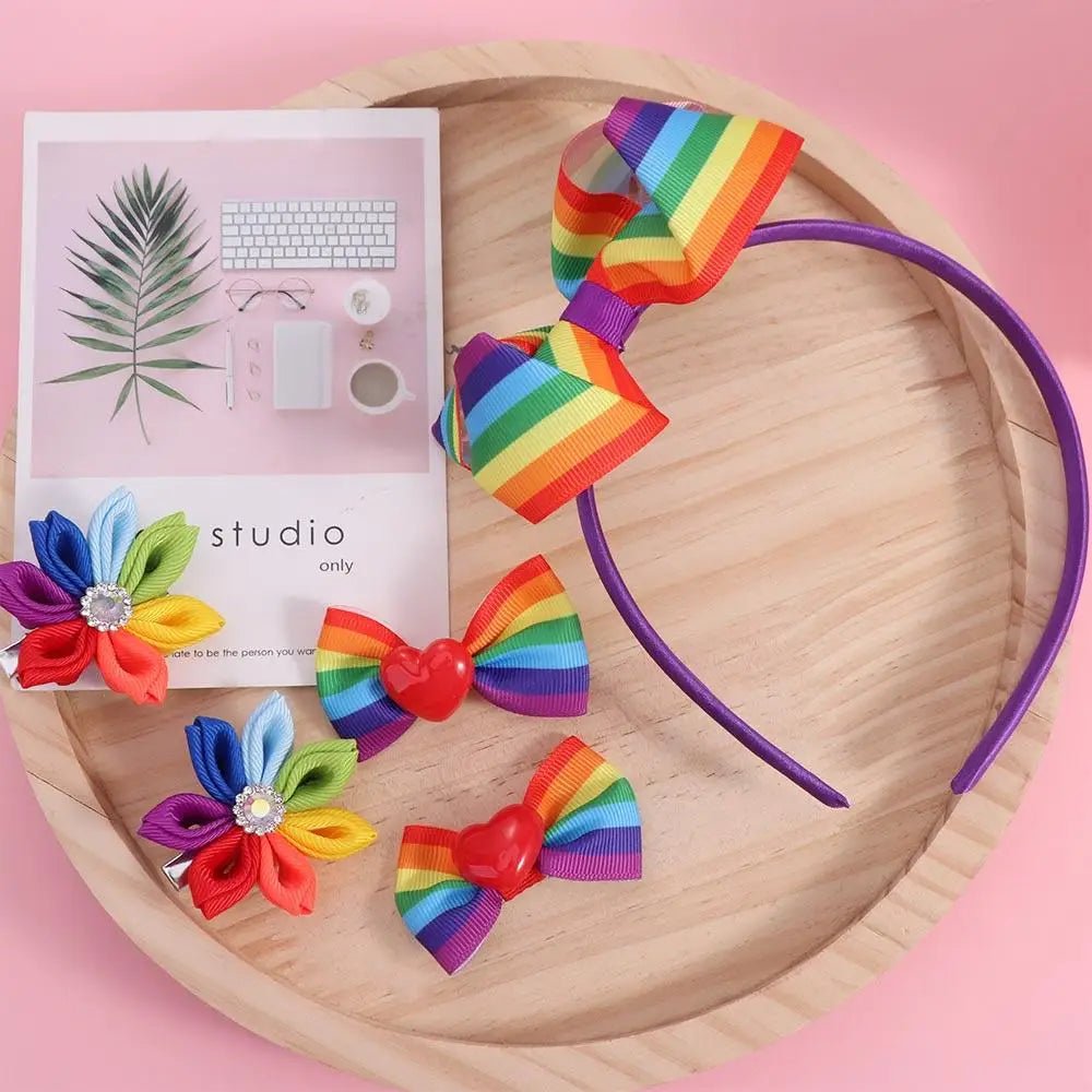 Rainbow pride hair accessories