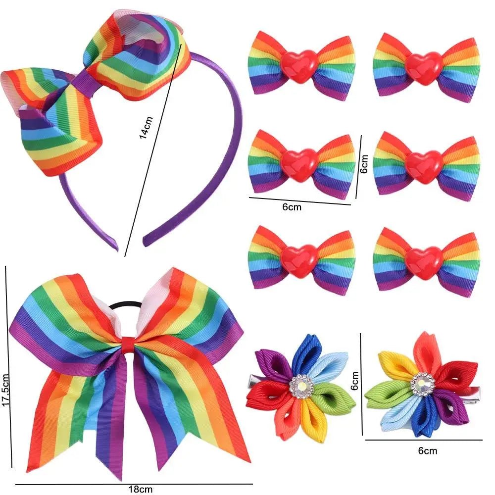 Rainbow pride hair accessories