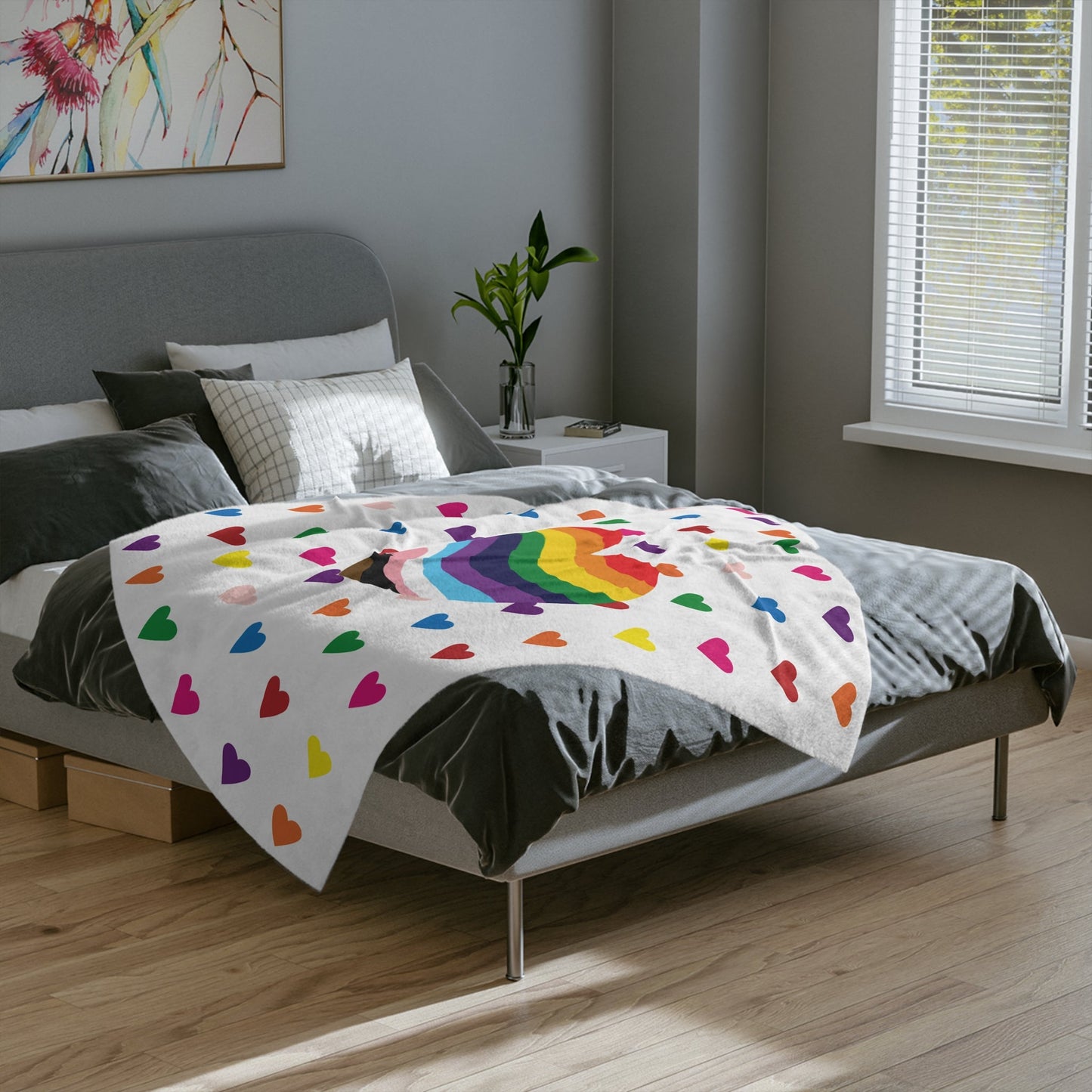 Rainbow Pride Love Hearts - Velveteen Microfiber Blanket - Gay SkateRainbow Pride Love Hearts - Velveteen Microfiber BlanketHome DecorPrintifyGay Skate17674918486713406976