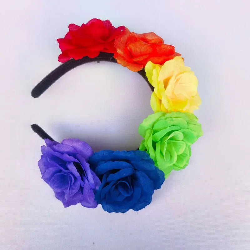 Rainbow Pride Rose Flower Headband - Gay SkateRainbow Pride Rose Flower Headbandskate accessoriesGay SkateGay Skate200001033:10