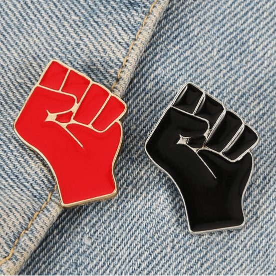 antifa, anti-racist, solidarity pin