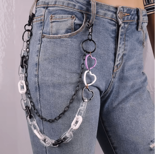 Resin Chain and Hearts clip - on Waist Keychain - Gay SkateResin Chain and Hearts clip - on Waist Keychainskate accessoriesGay SkateGay Skate14:691#Black