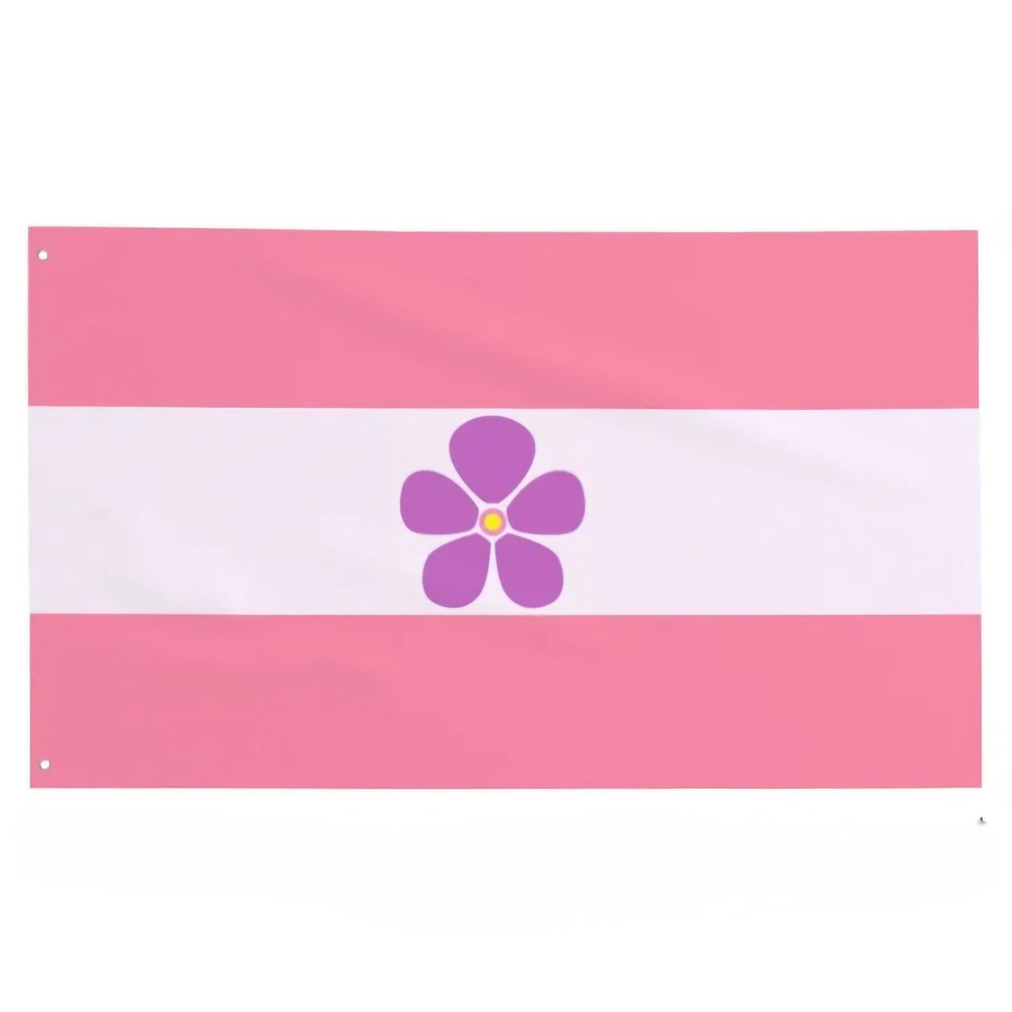 Sapphic pride flag. Lesbians, dyke, WLW pink, white, purple flower flag