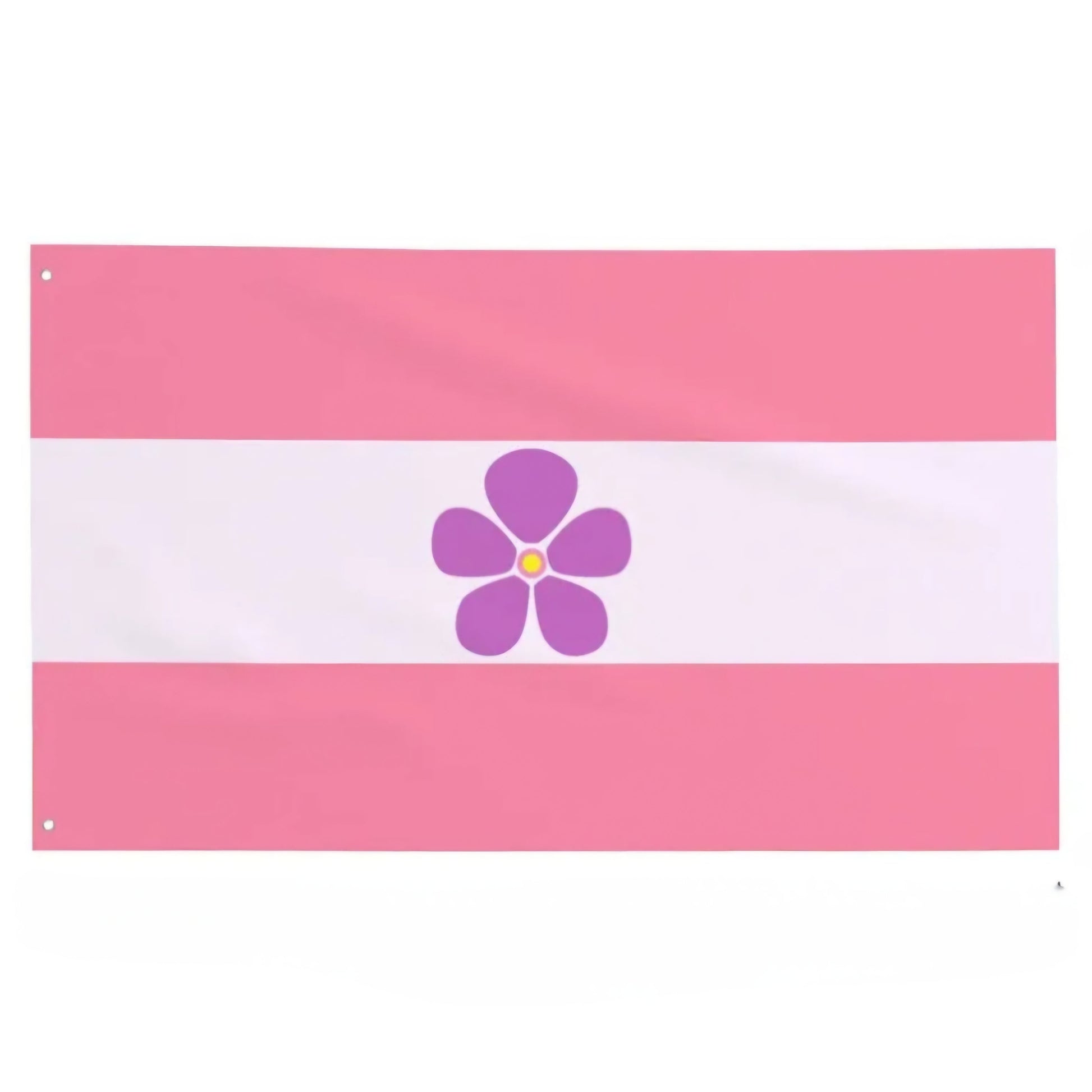 Sapphic pride flag. Lesbians, dyke, WLW pink, white, purple flower flag