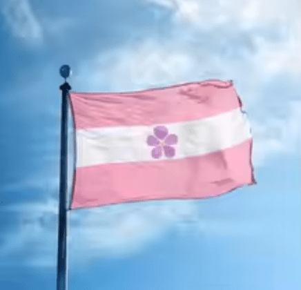Femme Lesbian WLW dyke sapphic pride flag