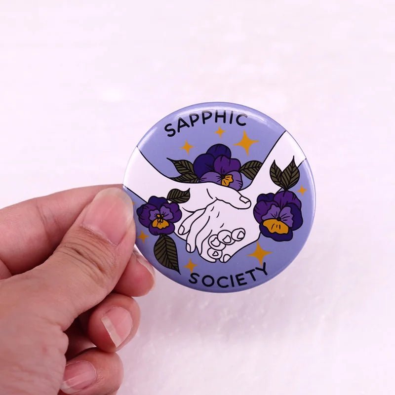 Sapphic Society button badge