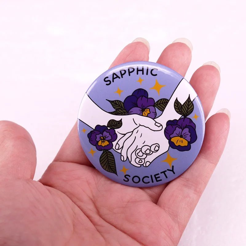 Sapphic Society button badge