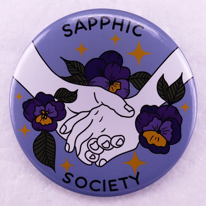 Sapphic Society button badge