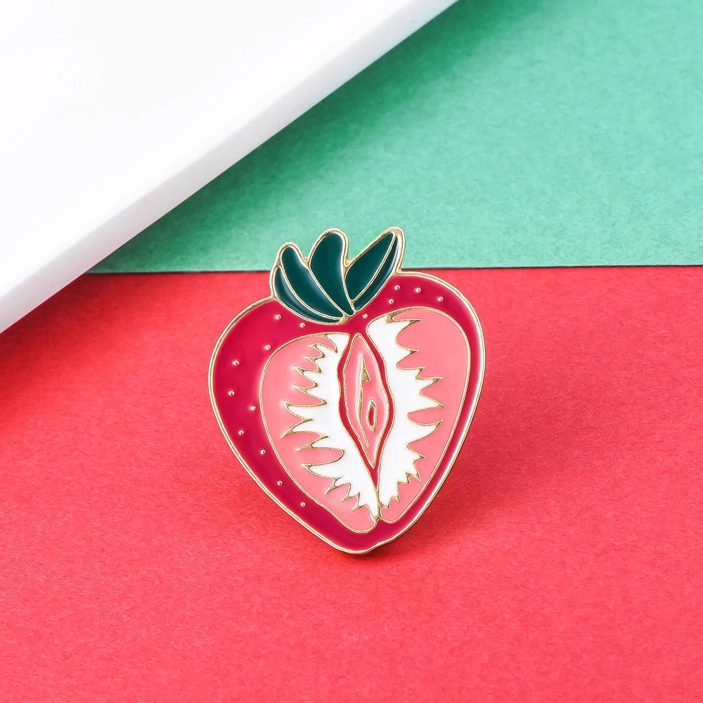 Strawberry Vulva enamel pin - Gay SkateStrawberry Vulva enamel pinskate accessoriesGay SkateGay Skate200001033:361181#A3 - P364