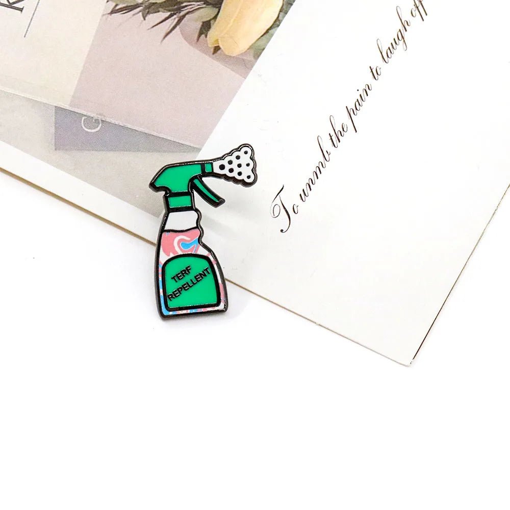 TERF REPELLENT Enamel Pin - Trans Rights badge - Gay SkateTERF REPELLENT Enamel Pin - Trans Rights badgeskate accessoriesGay SkateGay Skate<none>