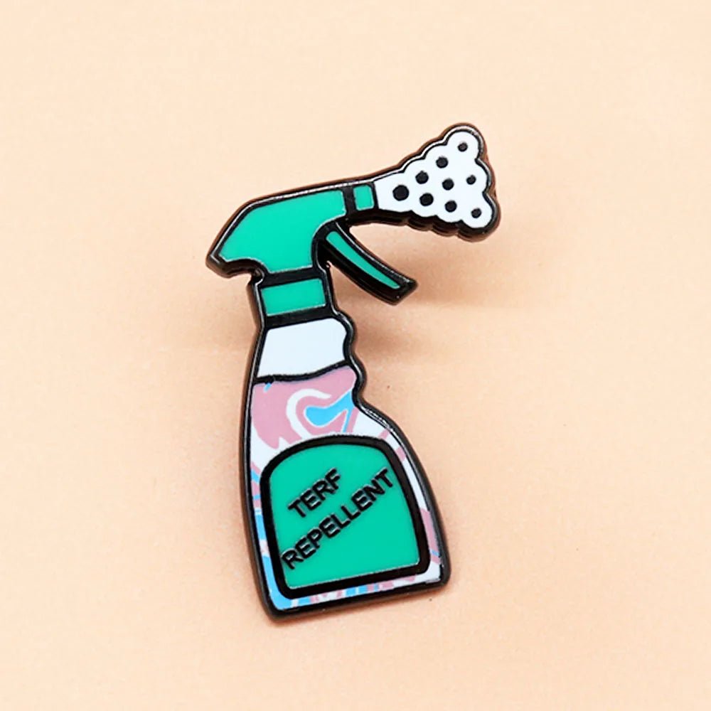 TERF REPELLENT Enamel Pin - Trans Rights badge - Gay SkateTERF REPELLENT Enamel Pin - Trans Rights badgeskate accessoriesGay SkateGay Skate<none>