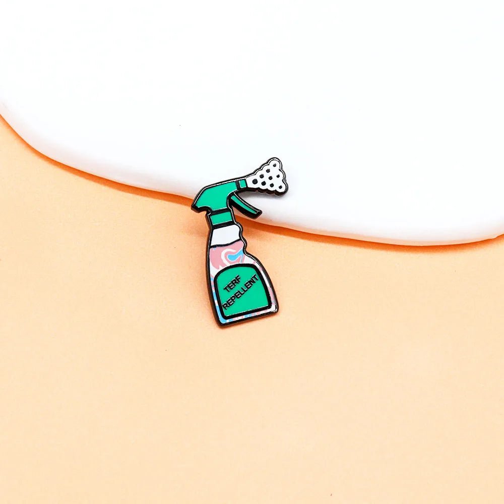 TERF REPELLENT Enamel Pin - Trans Rights badge - Gay SkateTERF REPELLENT Enamel Pin - Trans Rights badgeskate accessoriesGay SkateGay Skate<none>