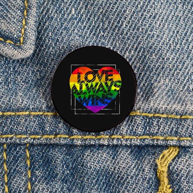 The Future Is Inclusive - pink & rainbow badge