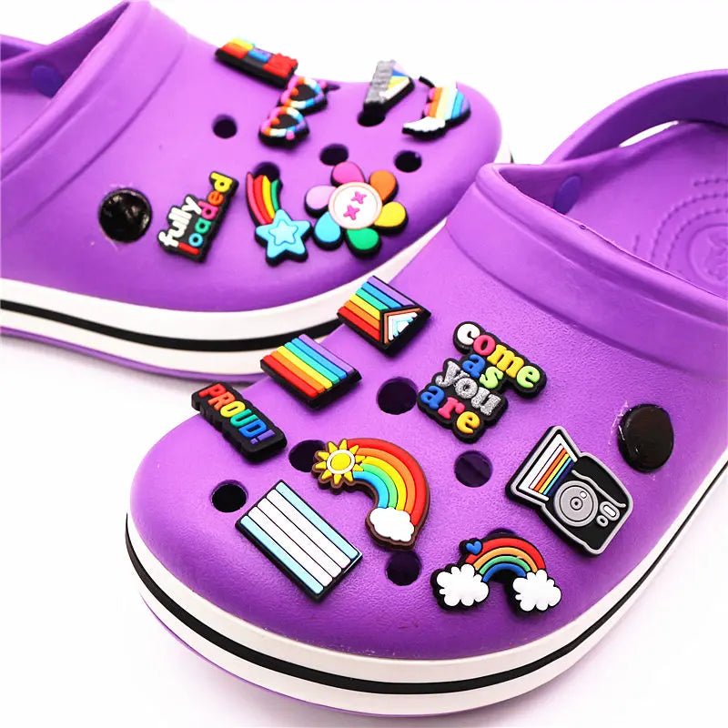 Trans and Rainbow pride shoe charms – Gay Skate