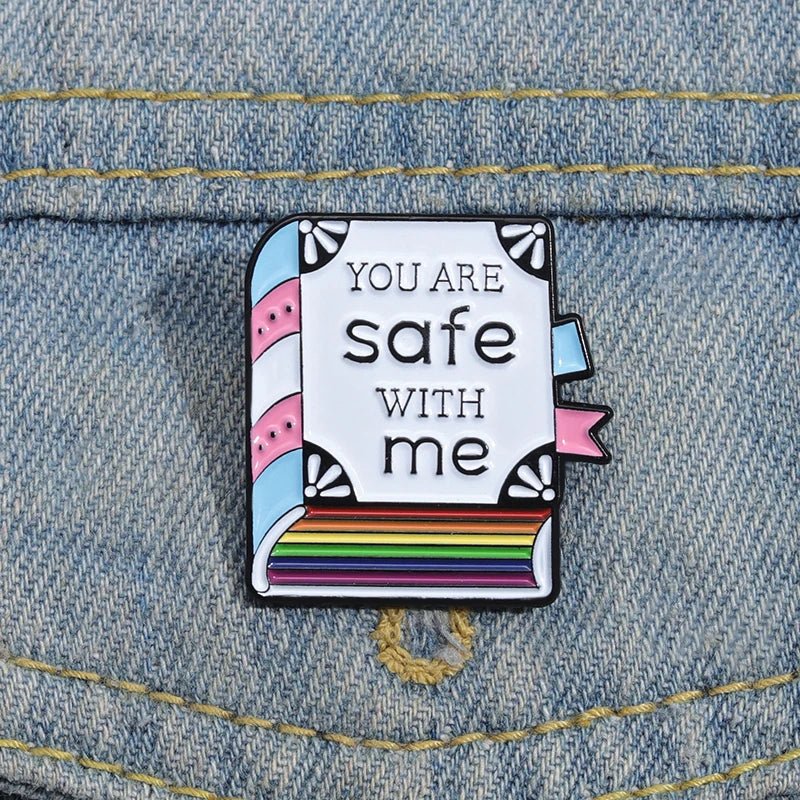 You Are Safe With Me enamel badge - Gay SkateYou Are Safe With Me enamel badgeskate accessoriesGay SkateGay Skate200001033:361180#book brooch