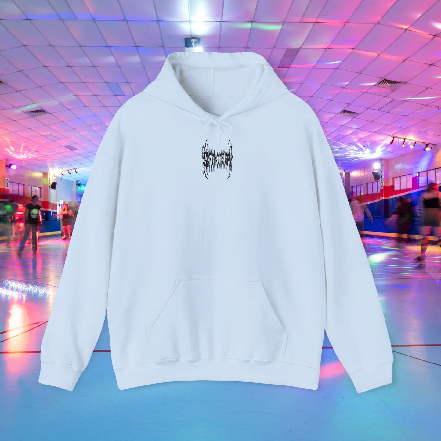 SKATING IS GAY but make it death metal Hoodie - Australian Shipping