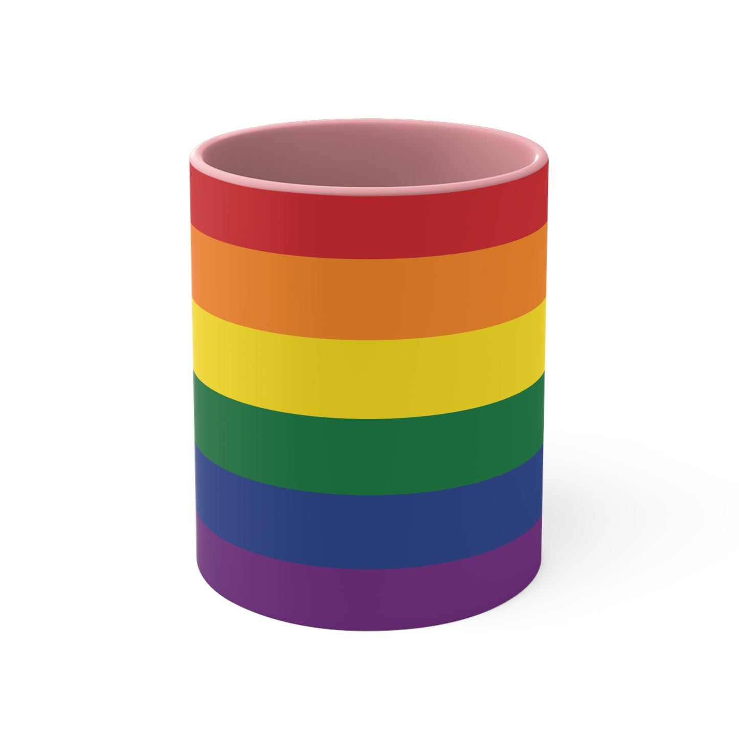 Rainbow pride flag colourful accent mug