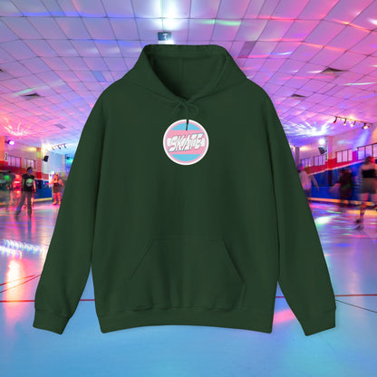 Add Custom Name - SKATE Trans Flag round logo Hoodie - Australian Shipping