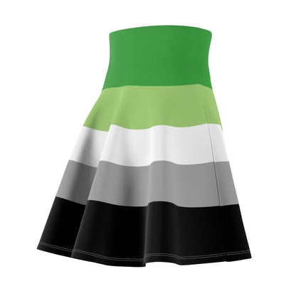 Aromantic pride flag Skater Skirt