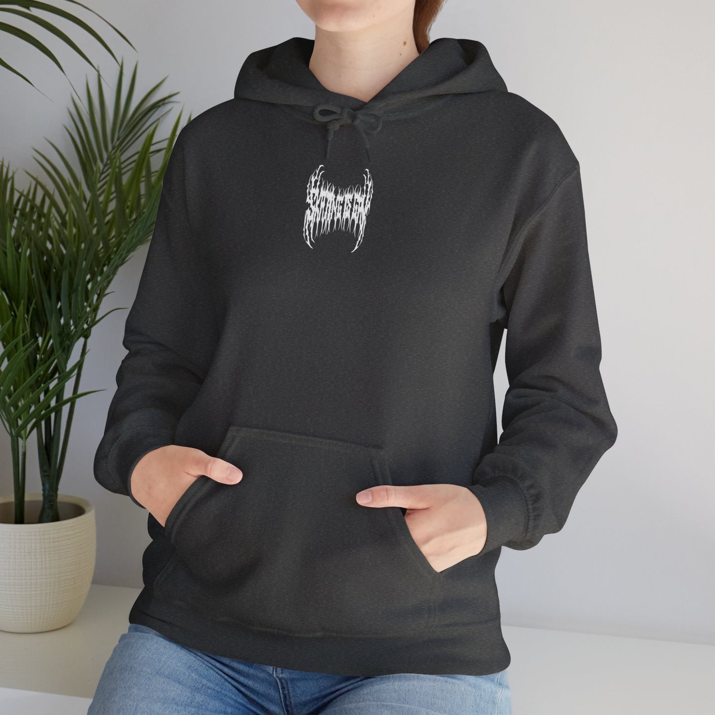 SKATING IS GAY but make it death metal Hoodie - Australian Shipping