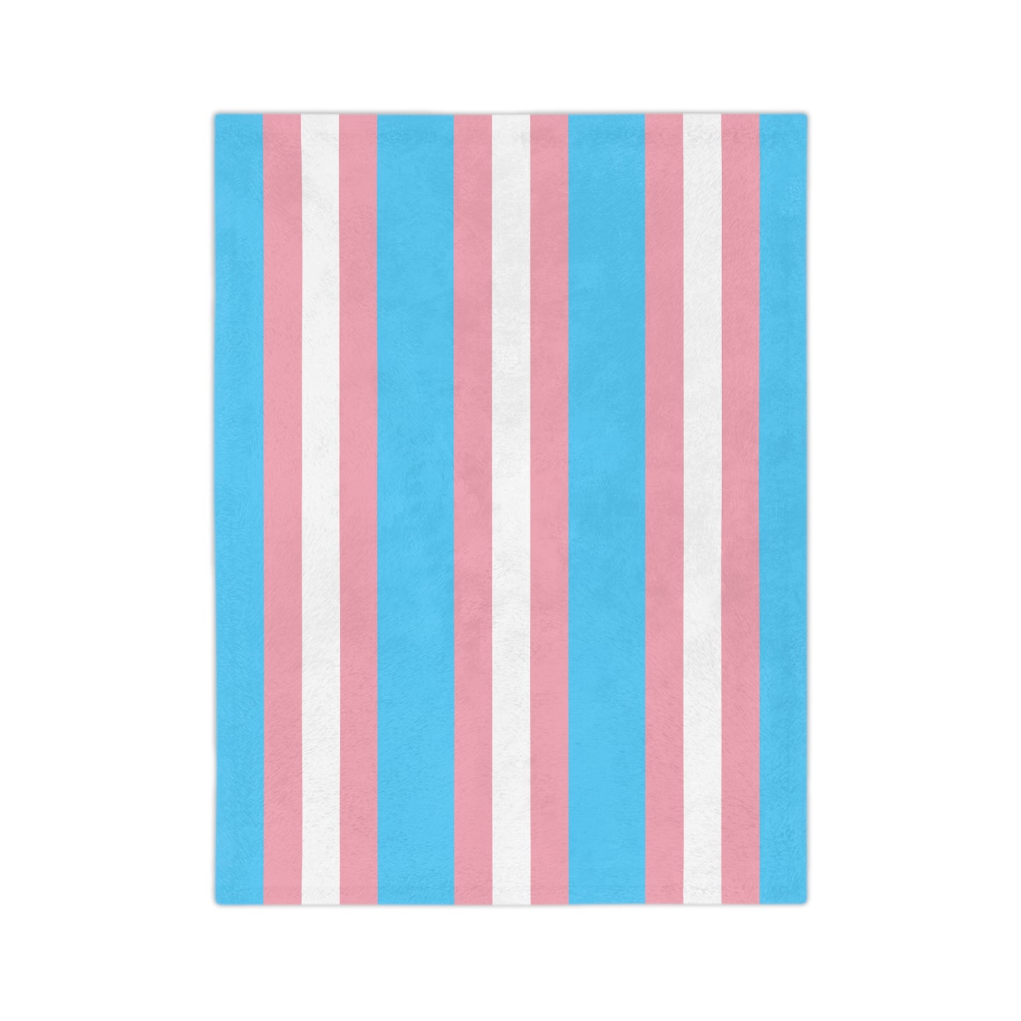 Transgender Pride Flag - Velveteen Microfiber Blanket