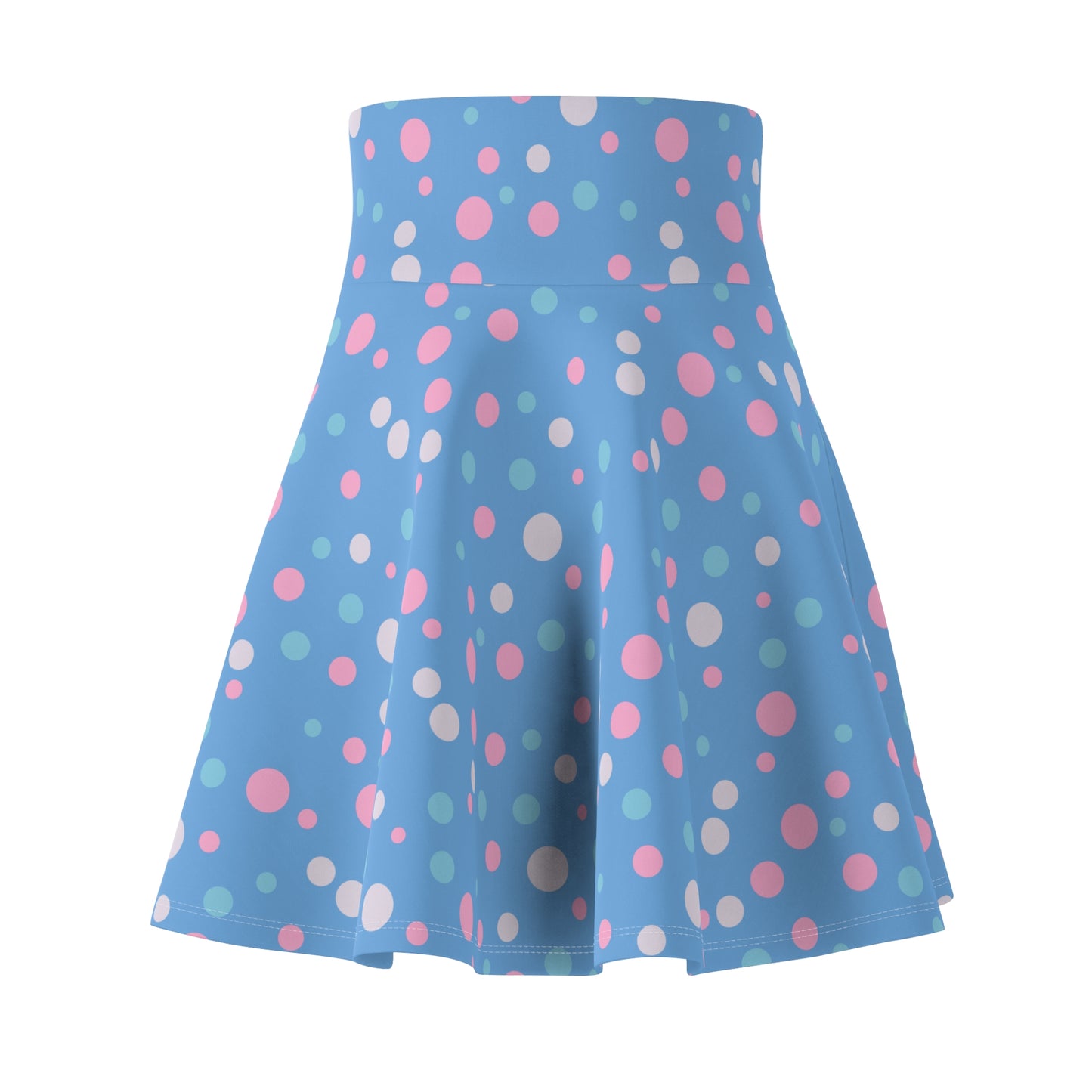 Subtle trans pride flag polka dot Skater Skirt