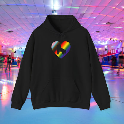 Make Skating Gay Again rainbow roller skate love heart Hoodie - Australian Shipping