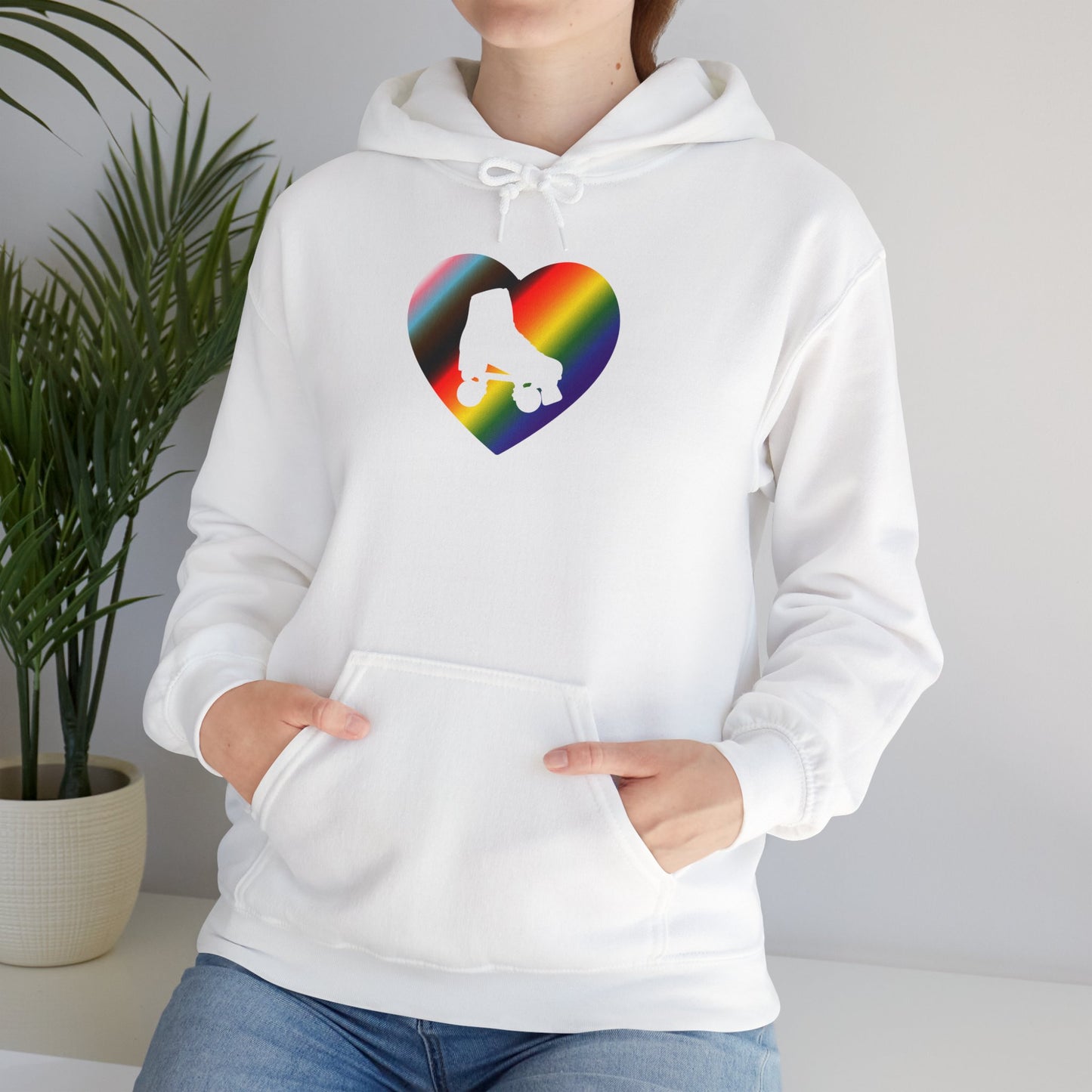 Make Skating Gay Again rainbow roller skate love heart Hoodie - Australian Shipping