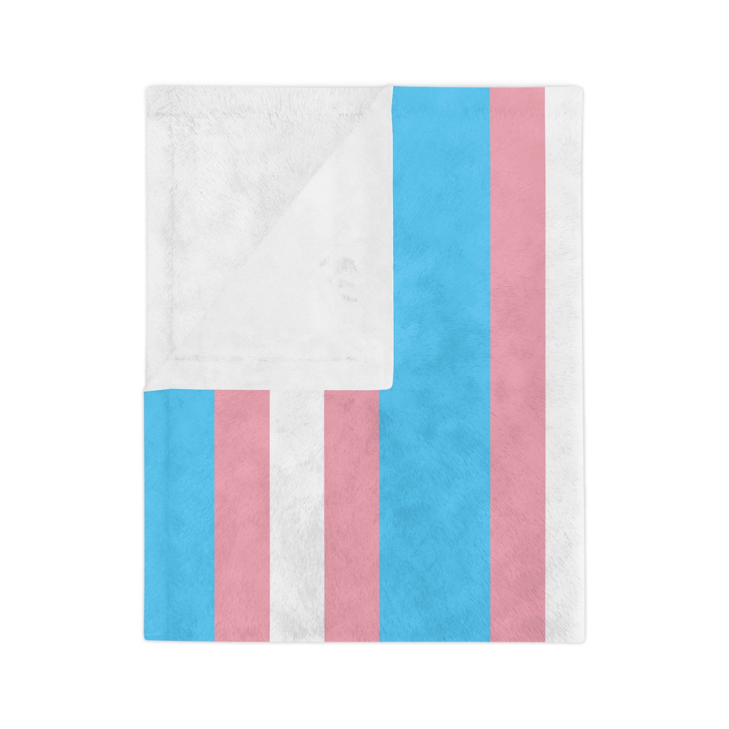 Transgender Pride Flag - Velveteen Microfiber Blanket