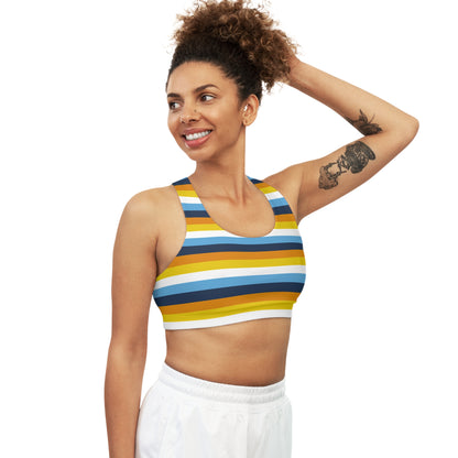 Aroace Aromantic Asexual pride flag seamless sports crop. LGBTIQAP+ active wear