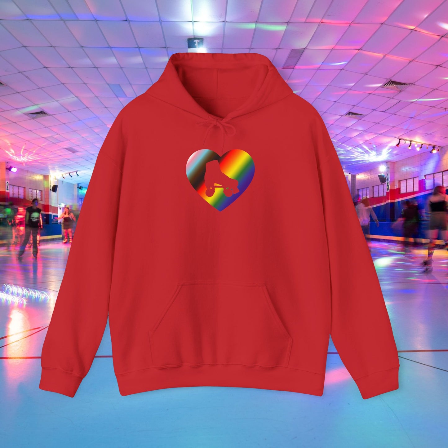 Make Skating Gay Again rainbow roller skate love heart Hoodie - Australian Shipping