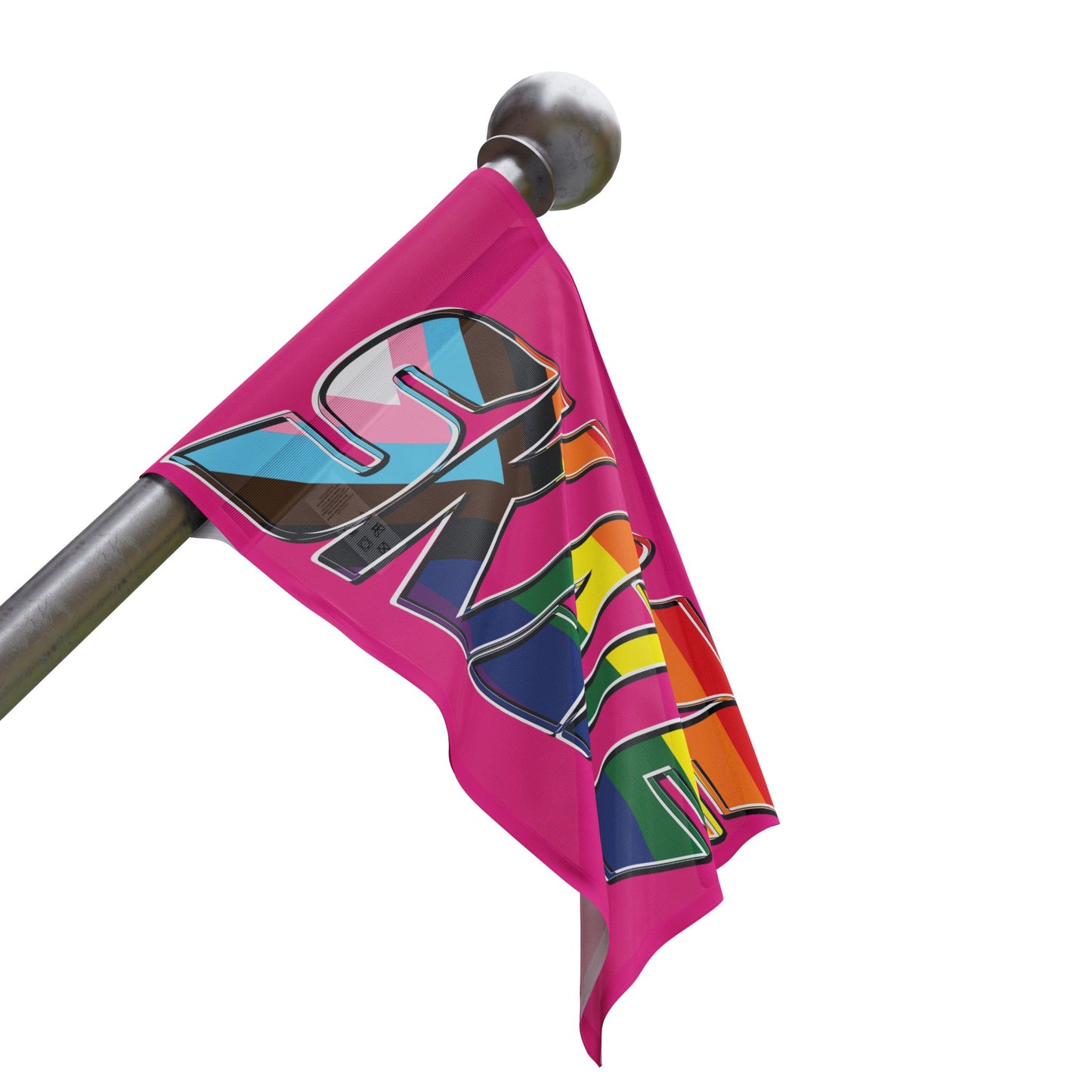 SKATE progress pride original logo flag - pink