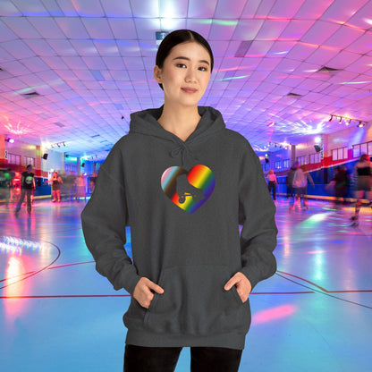 Make Skating Gay Again rainbow roller skate love heart Hoodie - Australian Shipping